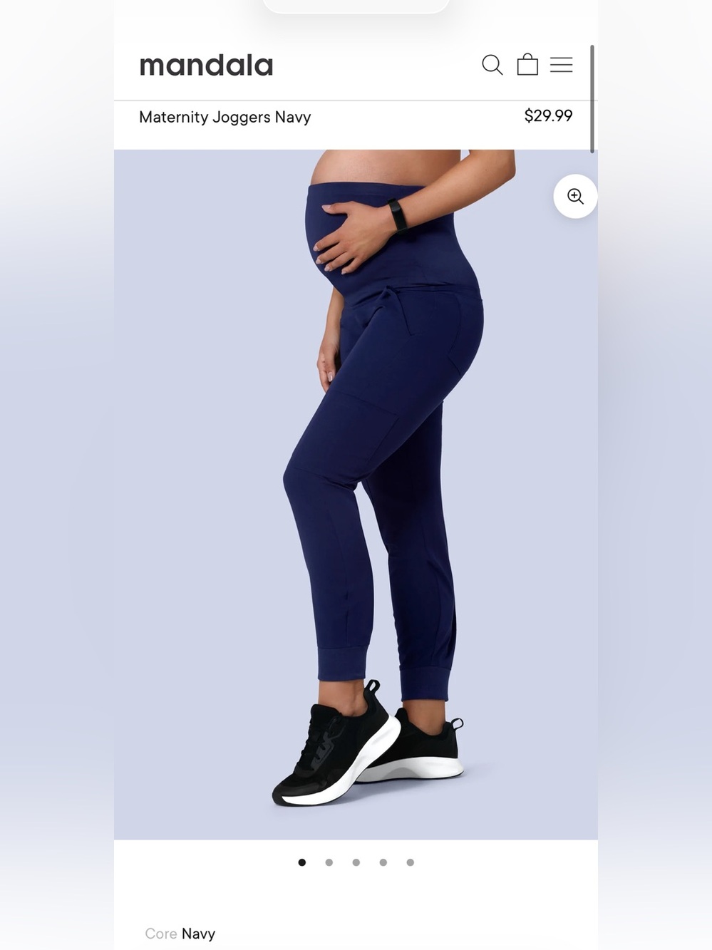 Mandala Maternity Joggers Navy